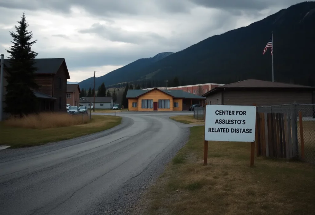 Exterior view of the closed Center for Asbestos Related Disease in Libby, Montana