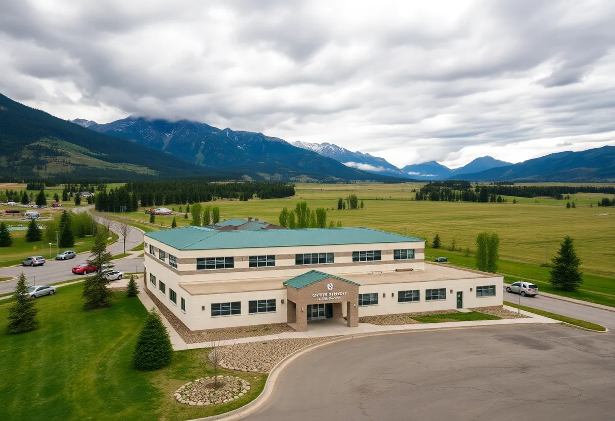 Aerial view of the CARD clinic in Libby, Montana.