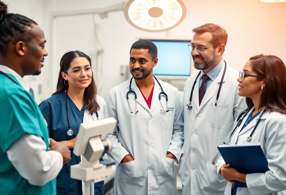 Oncologists discussing mesothelioma treatment