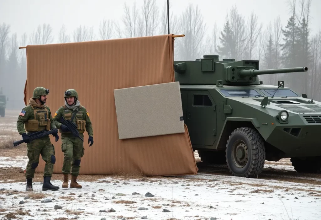 Russian soldiers using asbestos on military vehicles in Chasiv Yar