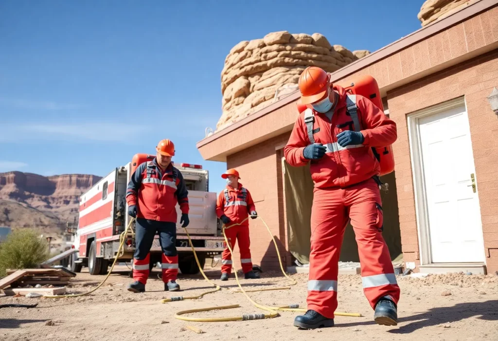 A dedicated emergency restoration team from Service King in St. George, Utah.