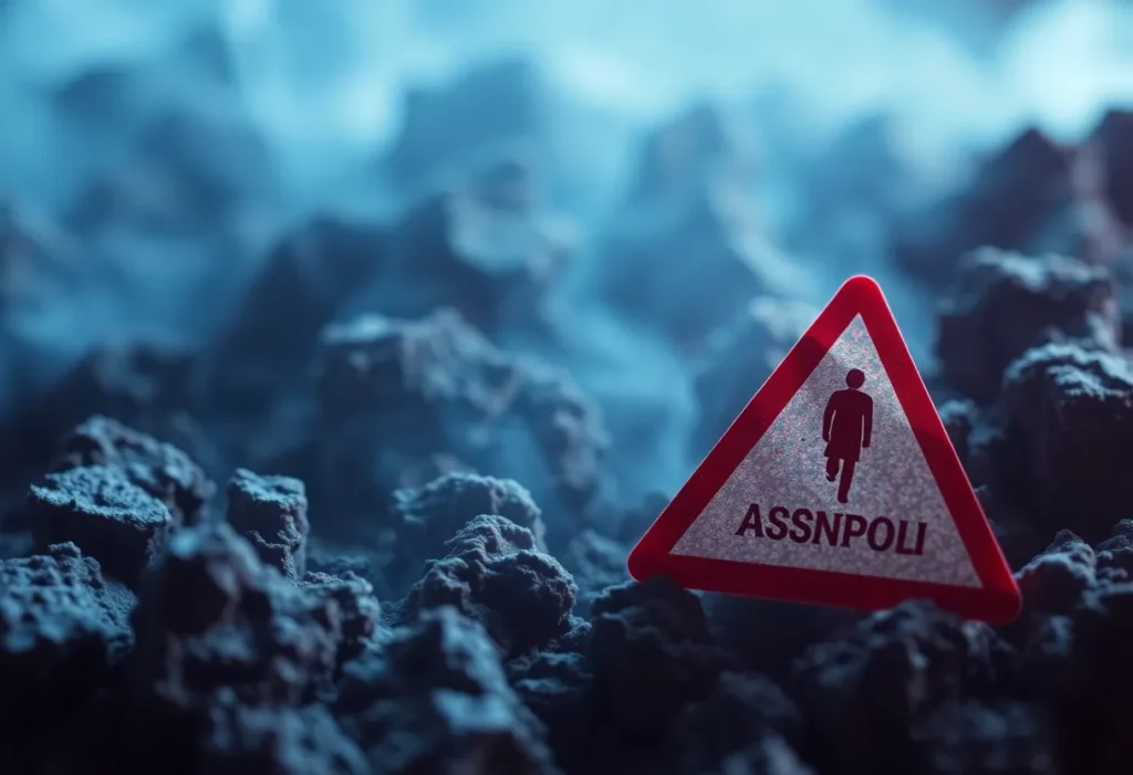 Warning sign highlighting the dangers of asbestos exposure