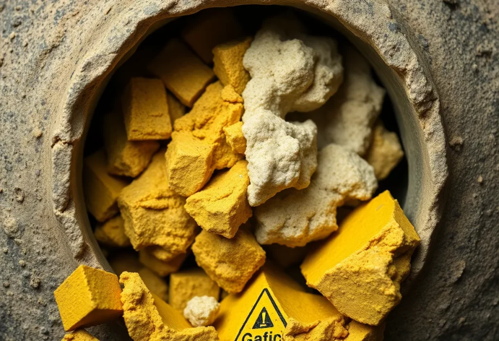 Image representing the health hazards of chrysotile asbestos.