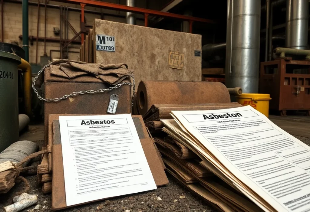 Industrial setting depicting asbestos regulation challenges