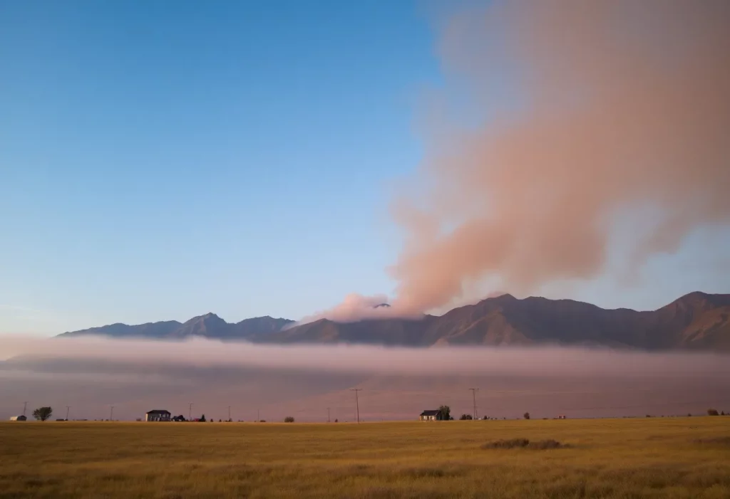A view of Libby Montana affected by asbestos issues and wildfires.