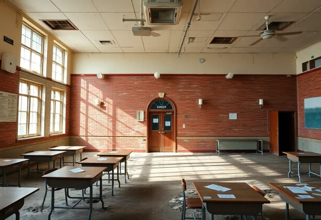 School building potentially affected by asbestos violations