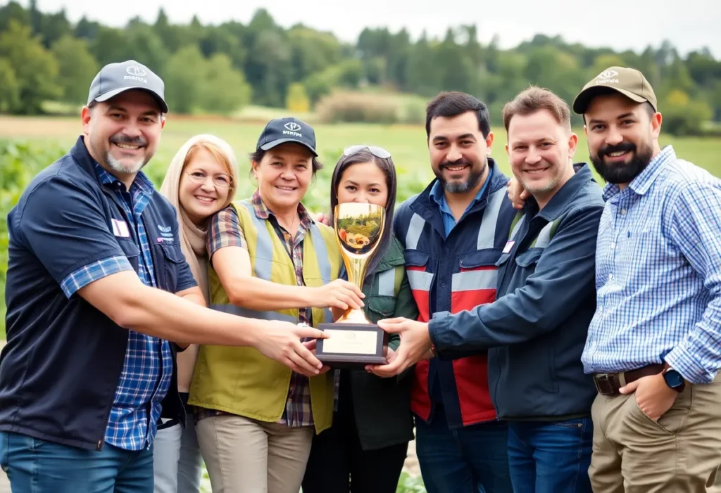 Team from Safe ‘N’ Sound Environmental Services celebrating their Consumer Choice Award