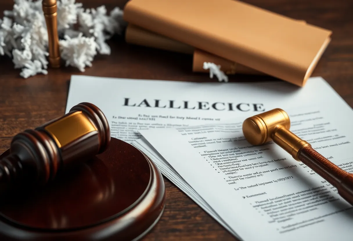 Abstract image representing legal issues related to asbestos liability