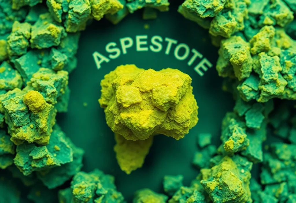 Visual representation of chrysotile asbestos and health hazards