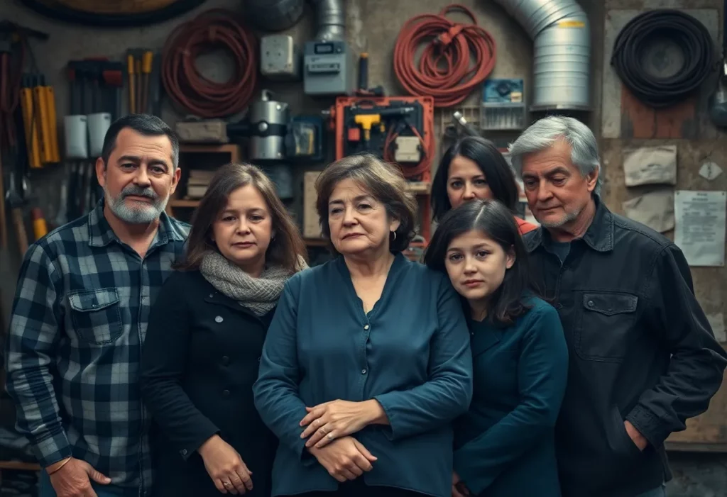 Family gathering for justice in memory of a mesothelioma victim