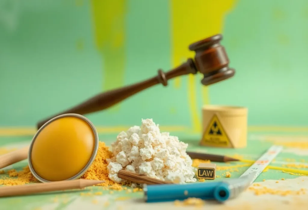 Representation of legal issues within the painting industry related to asbestos exposure.