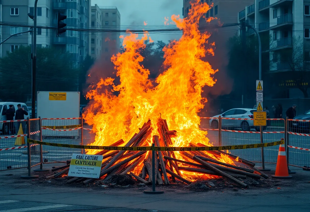 Controversial Loyalist Bonfire Sparks Safety Concerns in Belfast