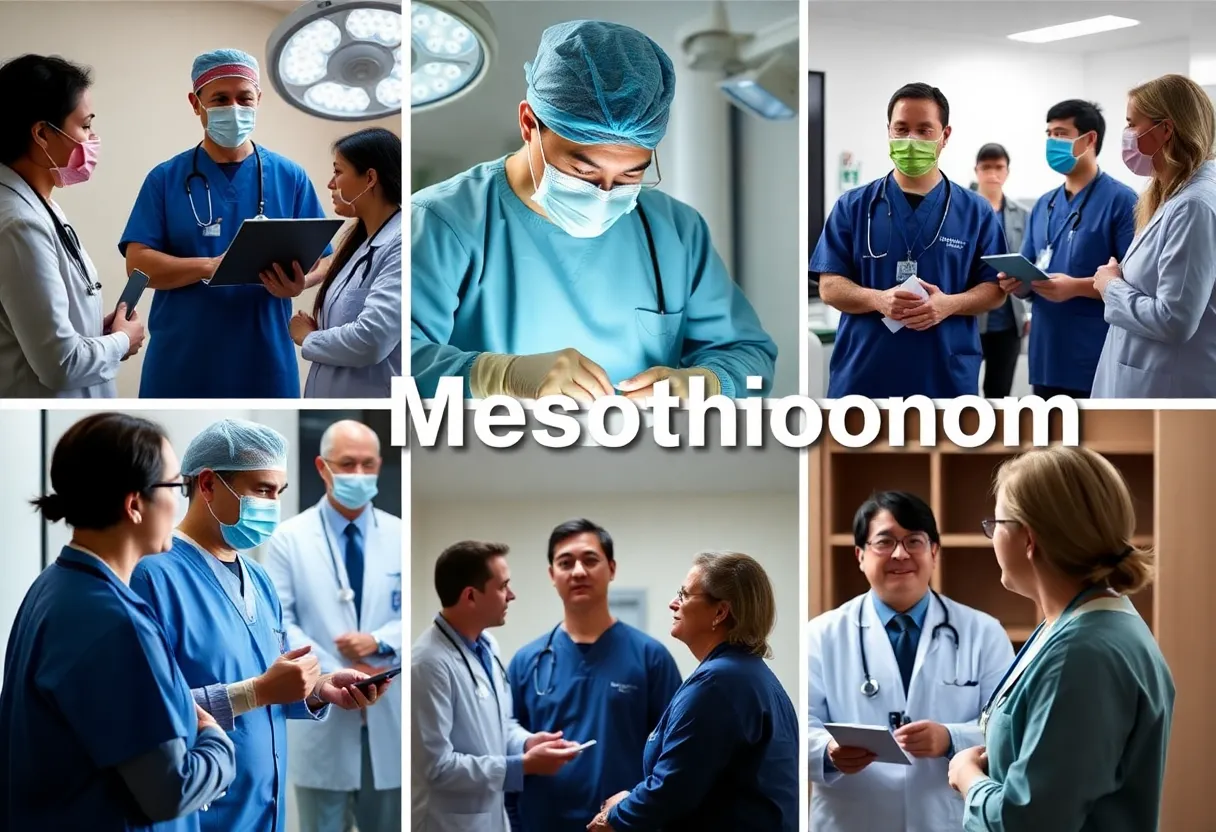 Medical professionals discussing options for mesothelioma treatment