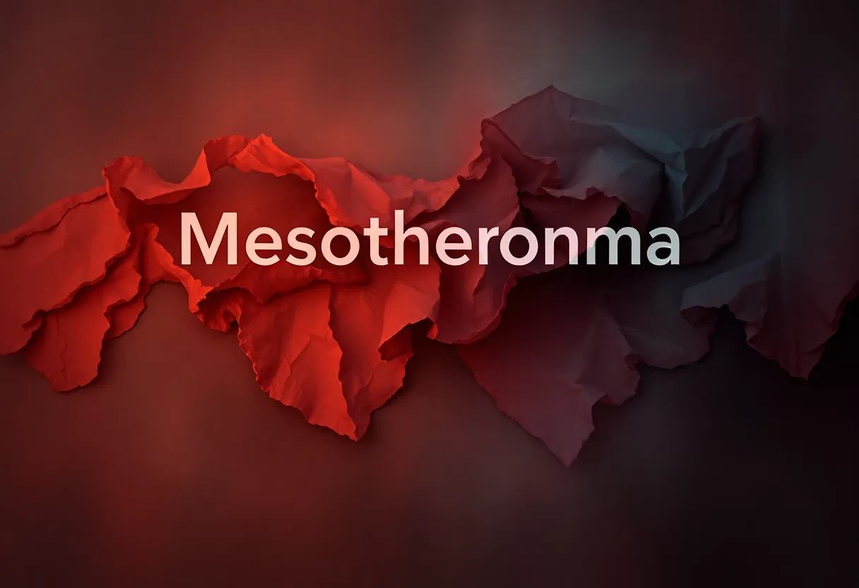 Abstract representation of mesothelioma awareness and its impact