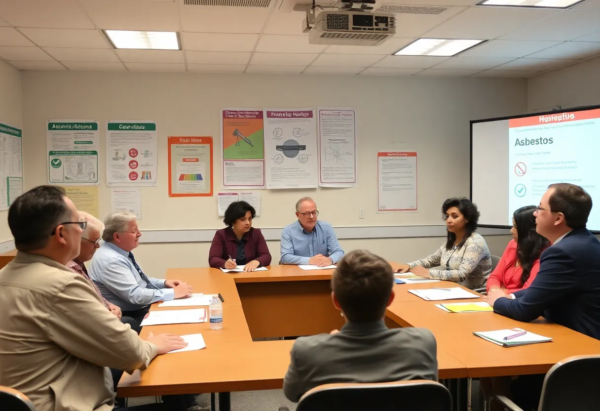 Philadelphia school board members discussing asbestos management