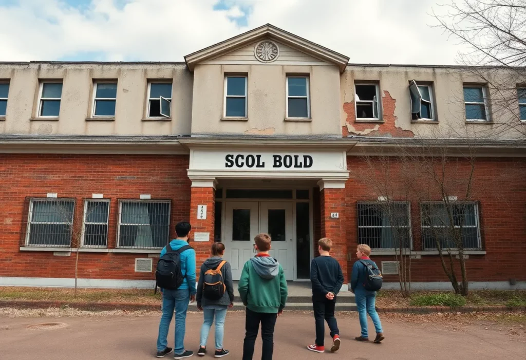 School building representing asbestos management issues in Philadelphia.