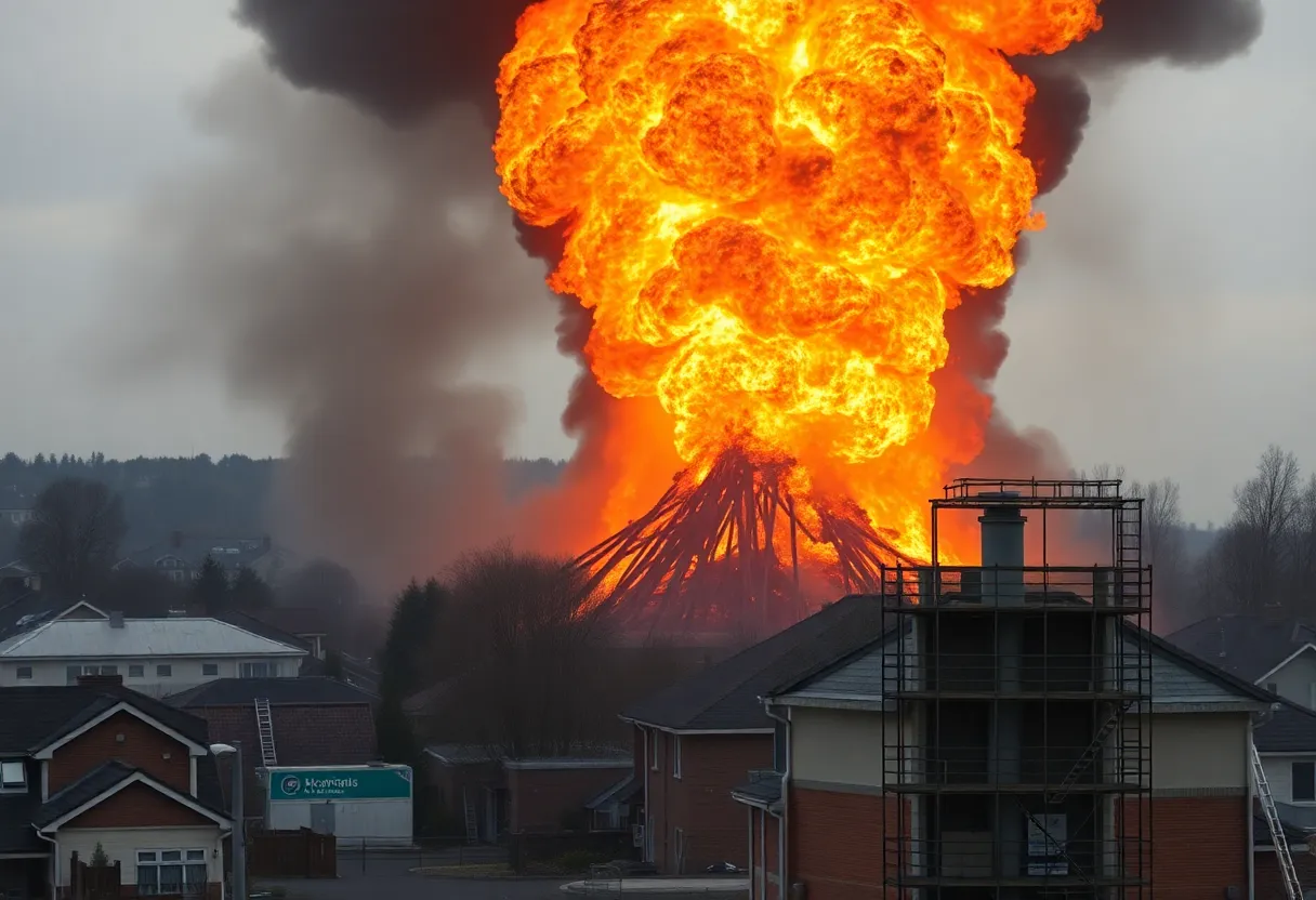 Bonfire in South Belfast with safety measures in place