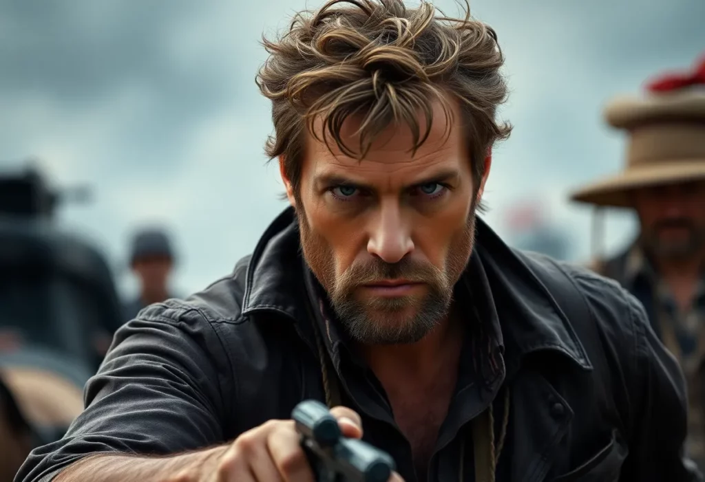 A representation of a classic rugged hero embodying strength and resilience.