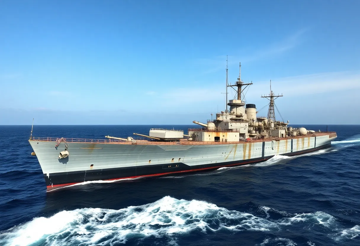 Historic USS Vogelgesang destroyer highlighting naval service.