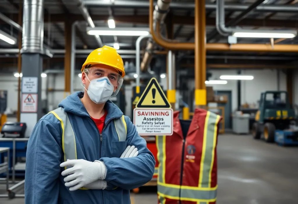Industrial work environment adhering to safety regulations