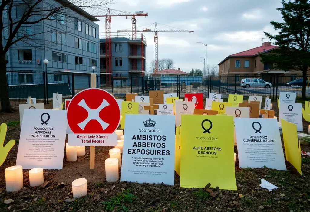 Memorial for victims of asbestos-related diseases.