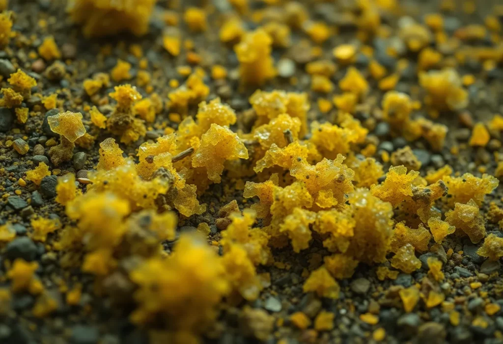 Abstract representation of asbestos and microplastics intertwined with nature, symbolizing health risks.