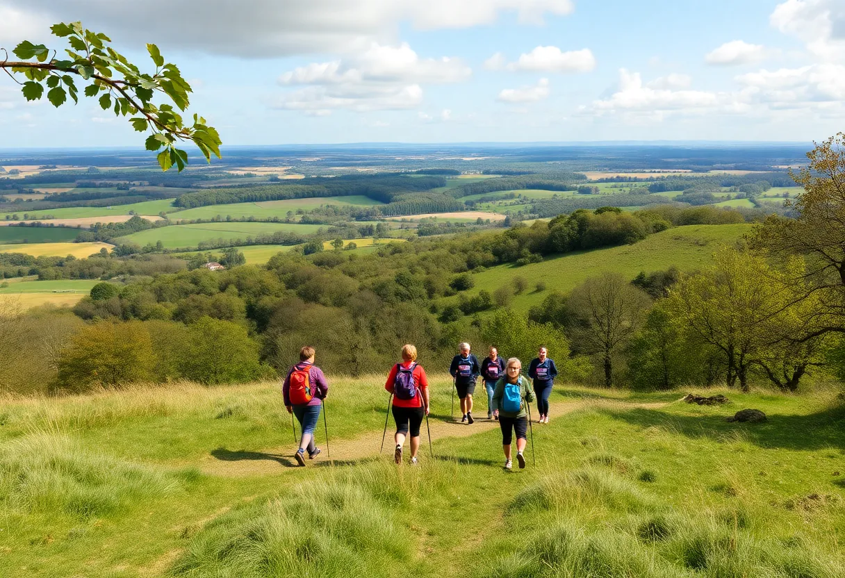 Scenic view of the Chiltern Hills during the 3 Peaks Challenge
