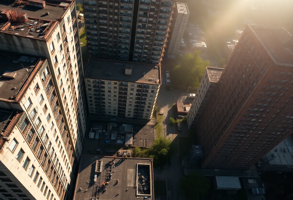 Lincoln Square Towers during asbestos abatement