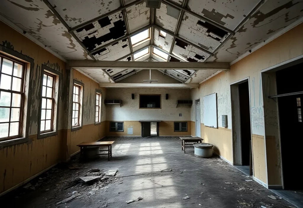 Severe mold growth in a school environment