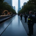 Somber memorial for 9/11 first responders illustrating resilience and remembrance.