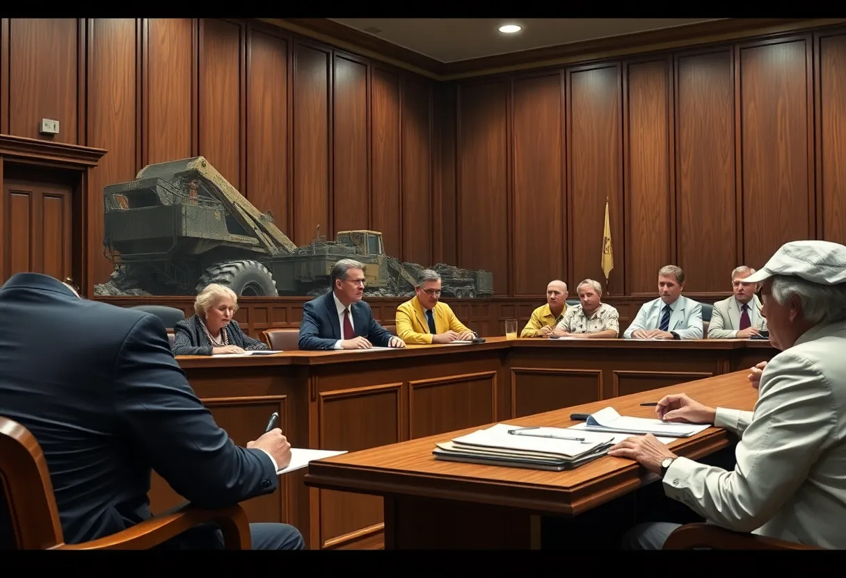 Courtroom deliberations in an asbestos exposure case