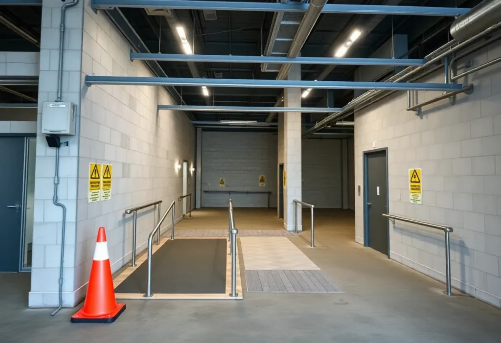 Construction of a new accessible gym facility at Oxford University.